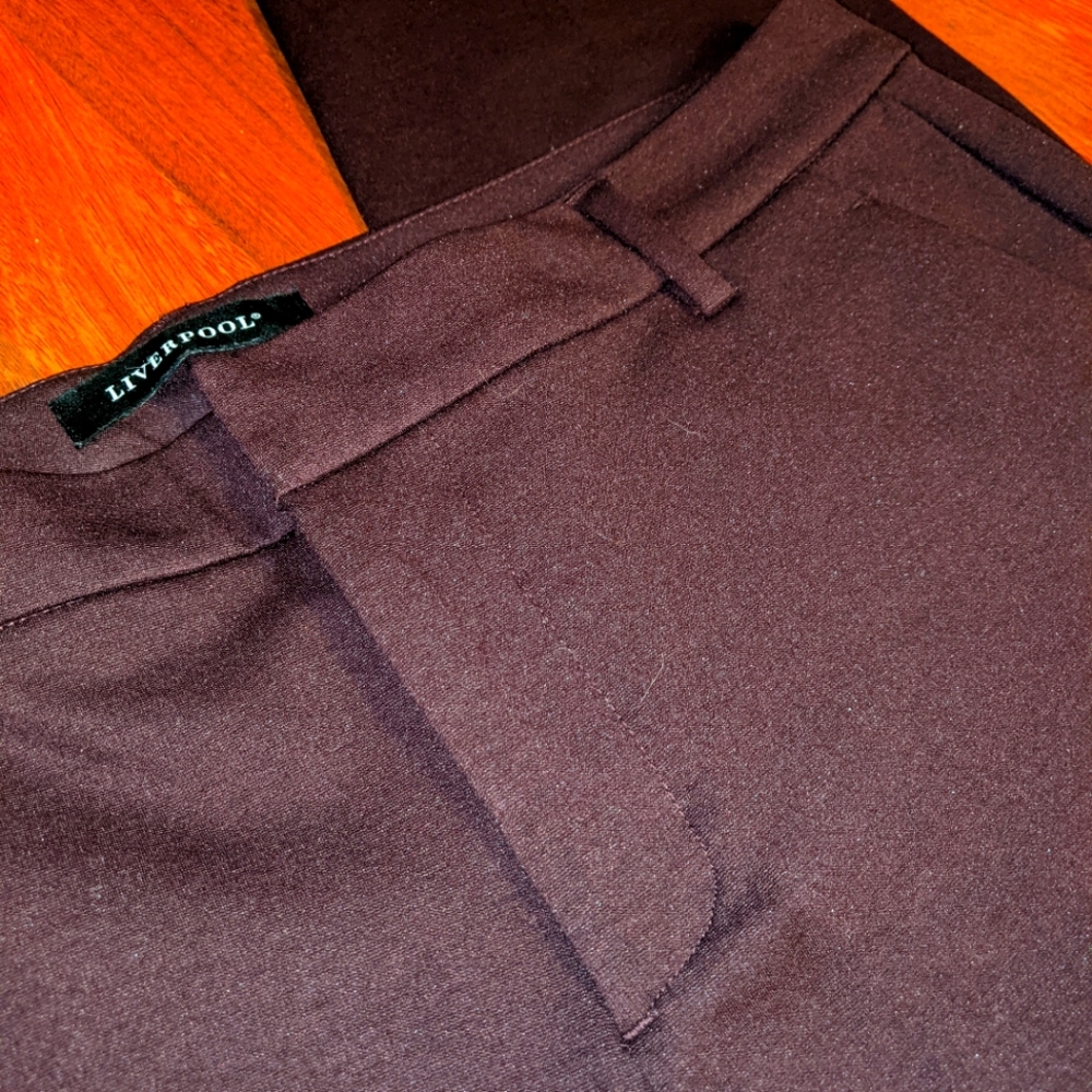 Women's Liverpool size 14 dark maroon slacks